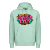 Seafoam vibrant fiesta typography Premium Hoodie - LillyAllenDesigns