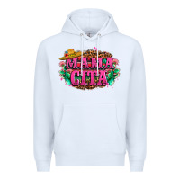 White vibrant fiesta typography Premium Hoodie - LillyAllenDesigns