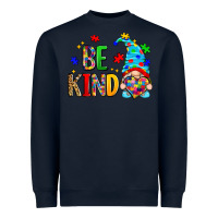 Navy be kind autism gnome Heavyweight Sweatshirt - Zillion Design Studio