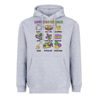 Heather Grey laissez les bons temps rouler Heavyweight Hoodie - MaliasSmallBusiness