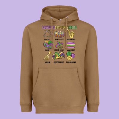 Laissez Les Bons Temps Rouler Heavyweight Hoodie Designed By Maliassmallbusiness