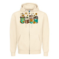 Sandshell sloth coffee cups Zipper Hoodie - Jasminsmagicworld