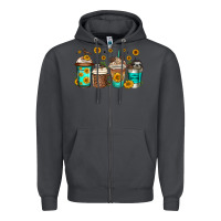Smoke sloth coffee cups Zipper Hoodie - Jasminsmagicworld