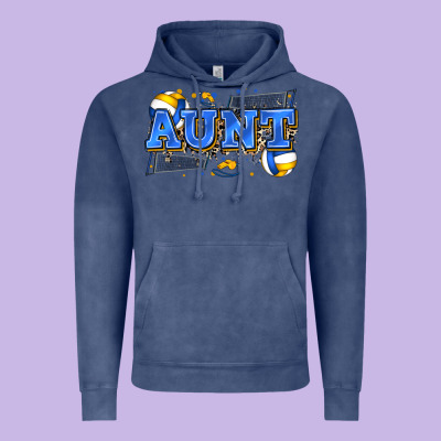 Aunt Volleyball Vintage Hoodie Designed By Zillion Design Studio