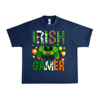 Navy irish i was gamer st. patricks day Urban Heavy Tee - Neo Western