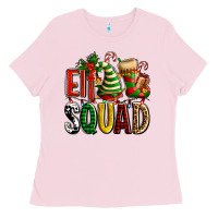 Bubblegum Pink elf squad with elf hat and socks Ladies Tee - AdoDesignShop