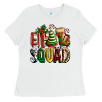 White elf squad with elf hat and socks Ladies Tee - AdoDesignShop