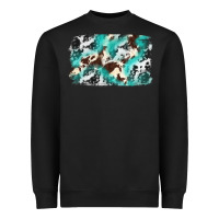 Black Cowhide Background Western Heavyweight Sweatshirt - texasbilliewilder
