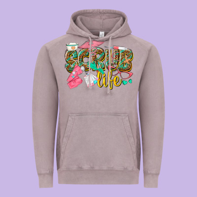 Scrub Life Vintage Hoodie Designed By Texasbilliewilder