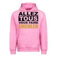 Fuchsia Pink Allez Tous Vous Enculer Urban Hoodie - Bettercallsaul