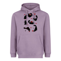 Lavender valentine cat Heavyweight Hoodie - MaliasSmallBusiness