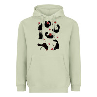 Matcha valentine cat Heavyweight Hoodie - MaliasSmallBusiness