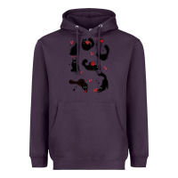 Plum valentine cat Heavyweight Hoodie - MaliasSmallBusiness