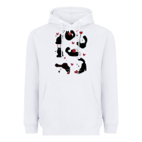 White valentine cat Heavyweight Hoodie - MaliasSmallBusiness