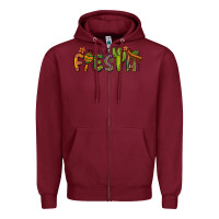 Burgundy fiesta cinco de mayo Zipper Hoodie - BarkalooDesign