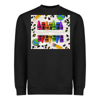 Black Personalized Crayons Heavyweight Sweatshirt - texasbilliewilder