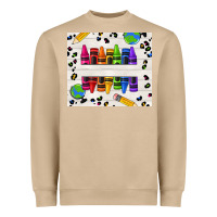 Mushroom Personalized Crayons Heavyweight Sweatshirt - texasbilliewilder