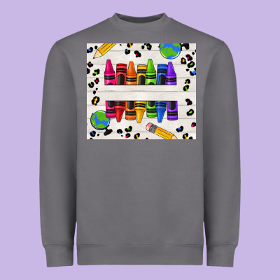 Personalized Crayons Heavyweight Sweatshirt Designed By Texasbilliewilder