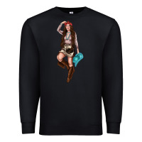 Black western cowgirl Premium Sweatshirt - NancyCooperArtShop