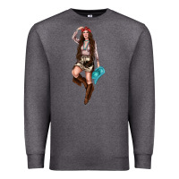 Charcoal Heather western cowgirl Premium Sweatshirt - NancyCooperArtShop