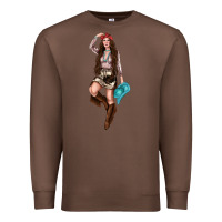 Chestnut western cowgirl Premium Sweatshirt - NancyCooperArtShop