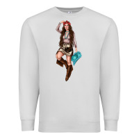 Dove Grey western cowgirl Premium Sweatshirt - NancyCooperArtShop