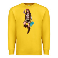 Lemon western cowgirl Premium Sweatshirt - NancyCooperArtShop
