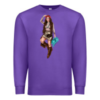 Purple western cowgirl Premium Sweatshirt - NancyCooperArtShop