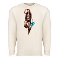 Sandshell western cowgirl Premium Sweatshirt - NancyCooperArtShop