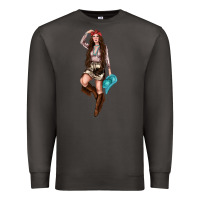 Smoke western cowgirl Premium Sweatshirt - NancyCooperArtShop