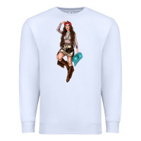 White western cowgirl Premium Sweatshirt - NancyCooperArtShop