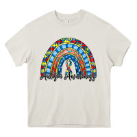 Cream autism awareness rainbow Heavy Core Tee - RacoonDesign