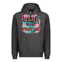 Charcoal Heather mama all day everyday Premium Hoodie - LillyAllenDesigns