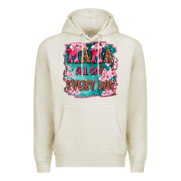 Oatmeal Heather mama all day everyday Premium Hoodie - LillyAllenDesigns