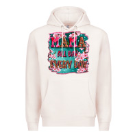 Pale Pink mama all day everyday Premium Hoodie - LillyAllenDesigns