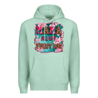 Seafoam mama all day everyday Premium Hoodie - LillyAllenDesigns