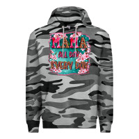 Slate Camo mama all day everyday Premium Hoodie - LillyAllenDesigns