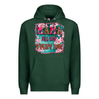 Sports Green mama all day everyday Premium Hoodie - LillyAllenDesigns