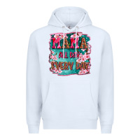 White mama all day everyday Premium Hoodie - LillyAllenDesigns