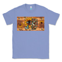 Colony Blue leopard cross butterfly sunflower Classic Tee - JahusDesignShop