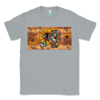 Heather Grey leopard cross butterfly sunflower Classic Tee - JahusDesignShop