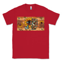 Red leopard cross butterfly sunflower Classic Tee - JahusDesignShop