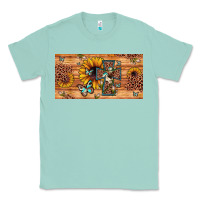 Seafoam leopard cross butterfly sunflower Classic Tee - JahusDesignShop