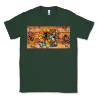 Sports Green leopard cross butterfly sunflower Classic Tee - JahusDesignShop