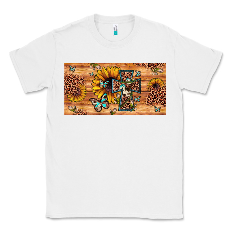 Leopard Cross Butterfly Sunflower Classic Tee by JahusDesignShop | Teevron