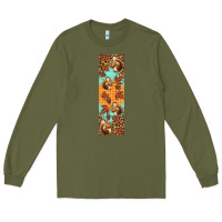 Army Green autumn squirrel Long Sleeve Tee - BundleAndBundleShop