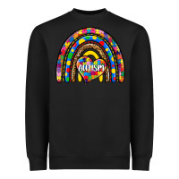 Black autism rainbow Heavyweight Sweatshirt - Zillion Design Studio