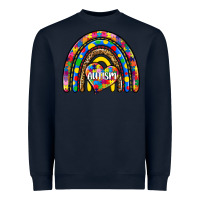 Navy autism rainbow Heavyweight Sweatshirt - Zillion Design Studio