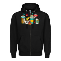 Black school bus driver coffee cups Zipper Hoodie - Jasminsmagicworld