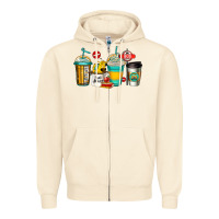 Sandshell school bus driver coffee cups Zipper Hoodie - Jasminsmagicworld